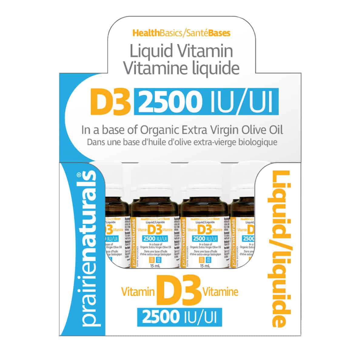 Vitamin D3 2500 IU Liquid Prairie Naturals
