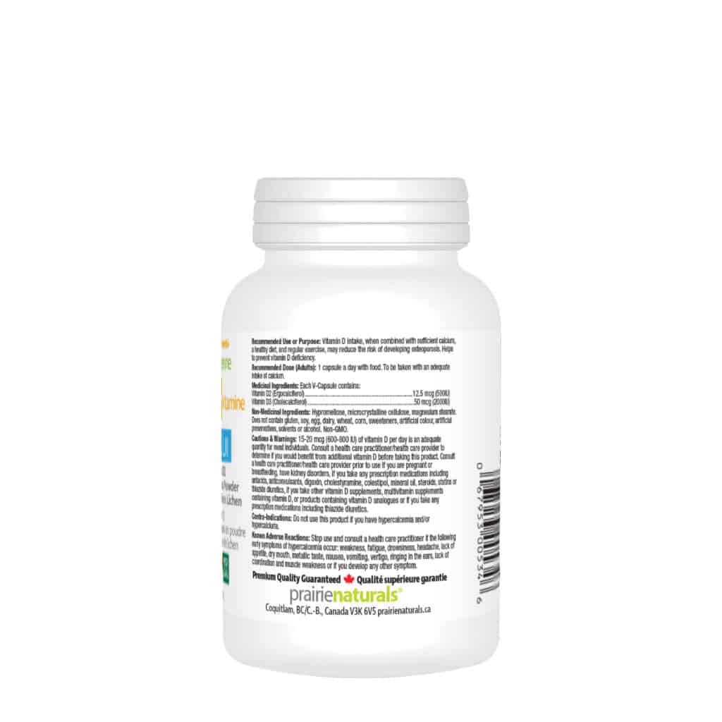 Vegan Vitamin D3 2500 IU Prairie Naturals